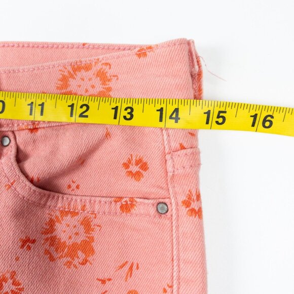 Levi's 512 Jeans Women's 29x30 Perfectly Slimming Pink Floral Print Straight Leg - Picture 13 of 14